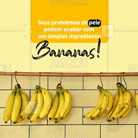 posts, legendas e frases de assuntos gerais de beleza & estética para whatsapp, instagram e facebook: Isso mesmo, a banana ? quando consumida in natura, como alimento, já faz muito bem para o organismo. Mas, hoje, iremos te ensinar receitas caseiras que podem te ajudar a manter a saúde da pele em dia:

Se você sofre com acnes, a casca da banana é um ácido natural que não fará mal para sua pele e te ajudará a secar mais rapidamente a acne, para isso, é necessário que antes de dormir passe suavemente a parte interna da casca no rosto e lave ? ao acordar!

Já para peles secas, faça uma hidratação caseira amassando a banana e aplicando-a na pele ?. Deixe agir por 20 minutos e depois retire com água morna!

E você, tem mais alguma diquinha? Compartilha aqui com a gente ⬇️!

#banana #AhazouBeauty #estetica #pele #acne #peleoleosa #peleseca #saúde #hidratação #dicas #bemestar #beleza