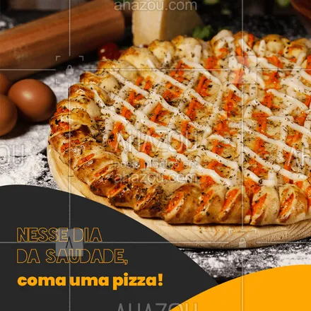 posts, legendas e frases de pizzaria para whatsapp, instagram e facebook:  Mate a saudades de comer uma pizza quentinha e gostosa ??! Confira nosso cardápio e aproveite para se deliciar ?. #pizza #ahazoutaste #pizzaria #pizzalife #pizzalovers #ahazoutaste 
