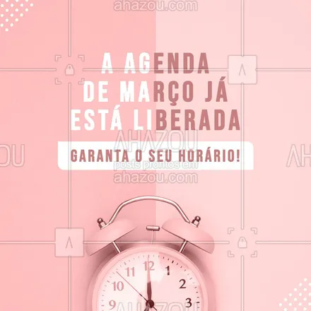 posts, legendas e frases de assuntos gerais de beleza & estética para whatsapp, instagram e facebook: Agende agora mesmo o seu horário! ? (inserir telefone) ? #agendaaberta #março #ahazoubeauty #estetica #beauty #beleza