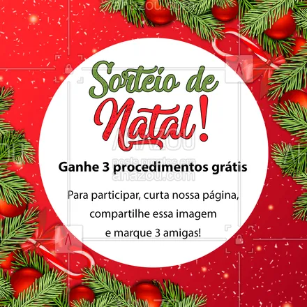 posts, legendas e frases de assuntos gerais de beleza & estética para whatsapp, instagram e facebook: Quem não quer ganhar do papai noel 3 procedimentos esse ano hein? ?
#SorteiodeNatal #Beleza #AhazouBeauty #estetica #beauty #AhazouBeauty 