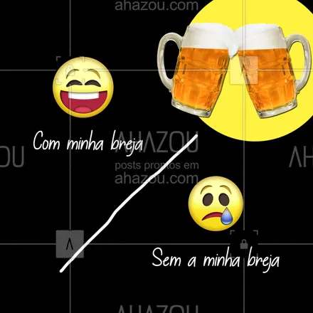 posts, legendas e frases de bares para whatsapp, instagram e facebook: Quem não fica feliz com uma breja? #cerveja #ahazoutaste #bares