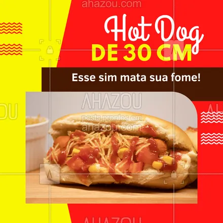 posts, legendas e frases de hot dog  para whatsapp, instagram e facebook: Experimente nosso hot dog de 30cm
Com certeza, ele vai matar sua fome!
Faça seu pedido!
#ahazoutaste #cachorroquente  #food  #hotdog  #hotdoggourmet  #hotdoglovers 