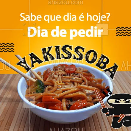 posts, legendas e frases de cozinha japonesa para whatsapp, instagram e facebook: Peça já o seu Yakissoba e saboreie o melhor da comida japonesa direto na sua casa! ?
#Yakissoba #ComidaJaponesa #ahazoutaste #JapaDelivery #ahazoutaste 