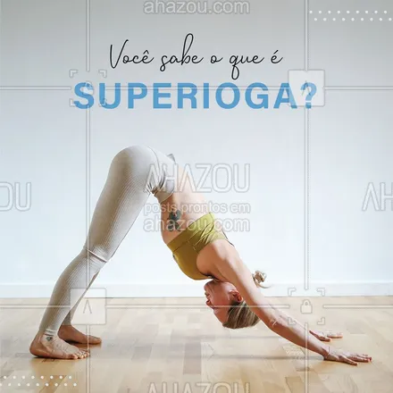 posts, legendas e frases de yoga para whatsapp, instagram e facebook:  A Superioga ✨ é um método de fortalecimento mental e físico, que melhora as habilidades dos praticantes. Além de fortalecer o condicionamento físico através de séries de posturas repetidas. A respiração atrelada à movimentação corporal, incentiva o trabalho cardiovascular ❤️.
Incrível né? E você, está esperando o que para começar a praticar Superioga?!
#superioga #yoga #ioga #postura #AhazouSaude  #condicionamento #físico #mental 
 #namaste