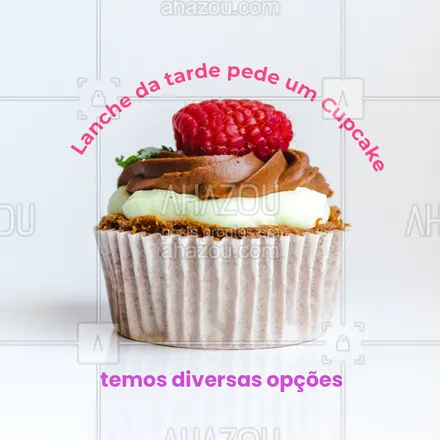 posts, legendas e frases de confeitaria para whatsapp, instagram e facebook: Adoce a sua tarde com um delicioso cupcake, peça já o seu! ??? 
#Cupcake #Doces #ahazoutaste  #confeitaria #confeitariaartesanal