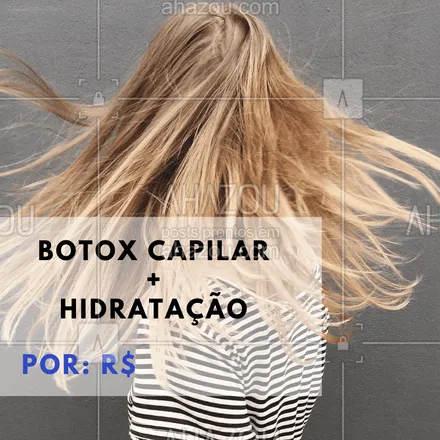 posts, legendas e frases de cabelo para whatsapp, instagram e facebook: Agende seu horário e descubra o poder desse combo! #botoxcapilar #hidratacao #ahazou #cabelo #botox