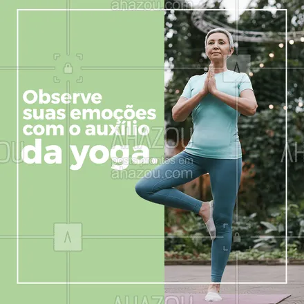posts, legendas e frases de yoga para whatsapp, instagram e facebook: Quando dedicamos, por escolha própria, um momento do nosso dia para nos sentirmos e observarmos por completo enquanto praticamos os ensinamentos da yoga, as emoções se tornam mais límpidas e nos possibilitam interpretá-las com mais clareza. Yoga também é sobre sentimentos! ✨ #AhazouSaude #yoga #emoçoes #beneficios #yogaeemoçoes #autoconhecimento #saude #yogalife 