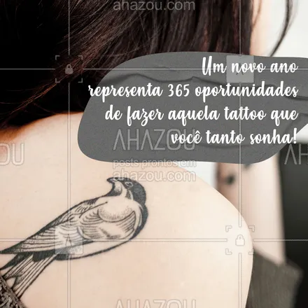 posts, legendas e frases de estúdios, tatuadores & body piercer para whatsapp, instagram e facebook:  E aí, qual vai ser a primeira tattoo que você vai lançar esse ano? ?
#anonovo #2021 #AhazouInk #tattoo #tatuagem