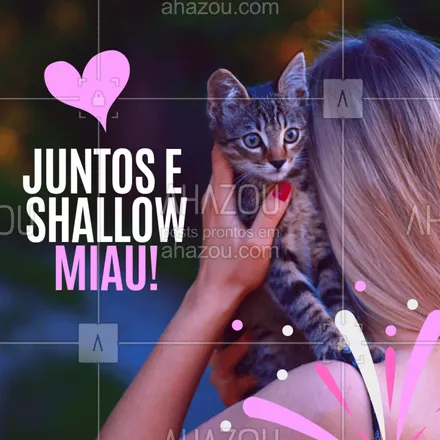 posts, legendas e frases de assuntos variados de Pets para whatsapp, instagram e facebook: Não tem como não ficar grudado nesses felinos ?
#shallownow #ahazou #felinos #meme