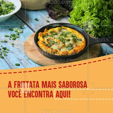 posts, legendas e frases de cozinha italiana para whatsapp, instagram e facebook: Escolha o seu recheio favorito e venha experimentar essa delícia! 🤩
#frittata #ahazoutaste #comidaitaliana  #cozinhaitaliana  #italianfood  #italy  #massas  #pasta 