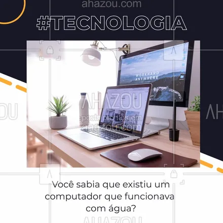 posts, legendas e frases de computadores, celulares & tablets para whatsapp, instagram e facebook: Em 1936, os russos foram responsáveis pelo desenvolvimento de um computador que funcionava com água. Ele funcionava como uma calculadora hidráulica capaz de resolver equações, louco, não é mesmo?! Comenta aqui se você já sabia dessa história!
#AhazouTec  #tecnologia  #tablets  #tablet   #AssistenciaTecnica  #assistencia  #AssistenciaCelular  #assistentetecnico  #celulares  #celular  #computador  #computadores  #eletrônicos 