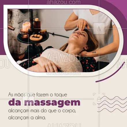 posts, legendas e frases de massoterapia para whatsapp, instagram e facebook: A massagem é um verdadeiro instrumento de cura: de fora para dentro! 😍🥰
#AhazouSaude #massagem  #massoterapeuta  #massoterapia  #relax  #quickmassage 