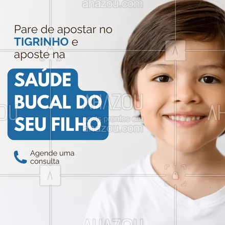 posts, legendas e frases de odontologia para whatsapp, instagram e facebook: Não existe investimento melhor do que ver seu filho sorrindo e com a saúde bucal em dia ✨.

Então pare já de gastar com o jogo de tigrinho e comece a investir na saúde do seu pequeno. Entre em contato e agende uma avaliação 😀. 

#AhazouSaude #bemestar #odonto #odontologia #saude #saúdebucal #criança 