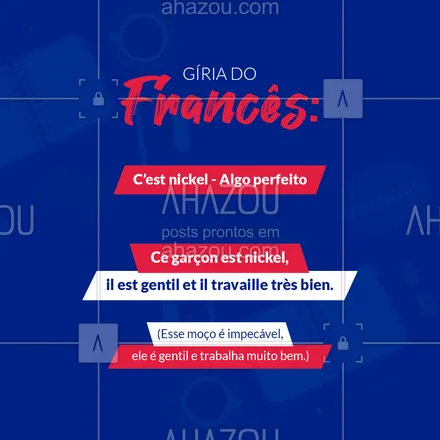 posts, legendas e frases de línguas estrangeiras para whatsapp, instagram e facebook: “Nickel” faz referência ao metal níquel um metal limpo e brilhoso que se mantém intacto com o passar tempo.  Por isso, é utilizado nessa gíria para se remeter a coisas e pessoas perfeitas e limpas. #frances #AhazouEdu #gírias #aulasdefrances