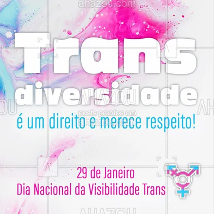 posts, legendas e frases de posts para todos para whatsapp, instagram e facebook: Mais do que comemoração, hoje é um dia de muita luta!  
#visibilidadetrans #trans #transgenero #ahazou #lgbt #lgbtqia