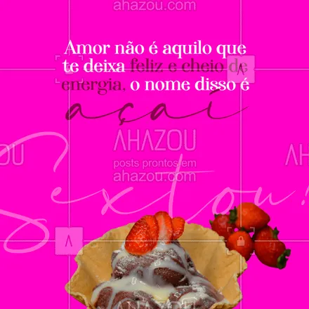 posts, legendas e frases de gelados & açaiteria para whatsapp, instagram e facebook: Aproveite a sexta-feira para vir tomar o seu açaí favorito! 😍🍧🍨
#ahazoutaste #açaí  #açaíteria  #cupuaçú  #gelados  #icecream  #sorvete  #sorveteria 