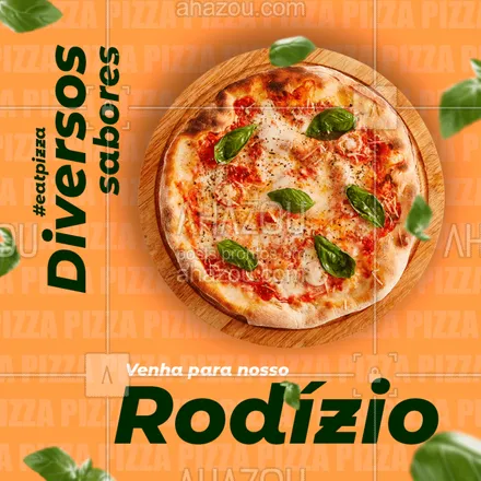 posts, legendas e frases de pizzaria para whatsapp, instagram e facebook: Venha conferir nosso rodízio e conhecer nossos diversos sabores!
#ahazou #pizza #rodizio #restaurante