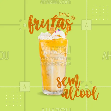 posts, legendas e frases de bares para whatsapp, instagram e facebook: Prepare um delicioso drink de manga e morango sem álcool para todas as idades: É só bater as frutas no liquidificador com mel e suco de laranja depois adicionar a mistura num copo com gelo e completar com refrigerante de limão. Qualquer pessoa vai poder se refrescar! 😋 #ahazoutaste #drinks #drinksemalcool #frutas #cocktails #coquetel #bebeidas