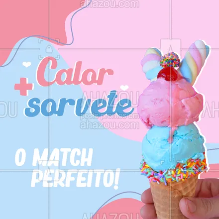 posts, legendas e frases de gelados & açaiteria para whatsapp, instagram e facebook: Um calorzinho destes combina muito com sorvete! Venha garantir o seu! 🍦💖
#ahazoutaste #cupuaçú  #gelados  #sorvete  #sorveteria  #icecream 