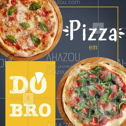 posts, legendas e frases de pizzaria para whatsapp, instagram e facebook: Um é bom, dois é perfeito!?? Venha conferir nossos sabores! #ahazougastronomia #pizza #sabores #combo