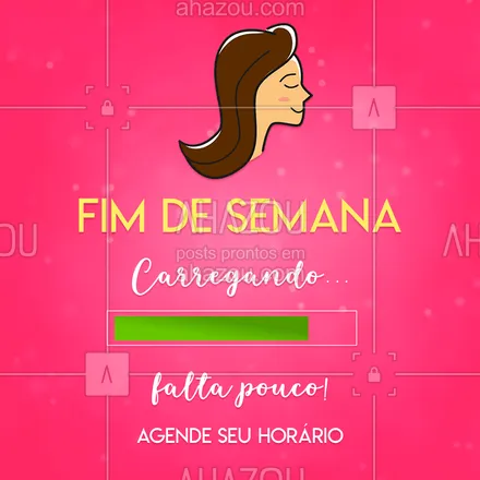 posts, legendas e frases de assuntos gerais de beleza & estética para whatsapp, instagram e facebook: Final de semana ta chegando! Aproveite para garantir o seu horário!
#beleza #ahazou #fimdesemana

