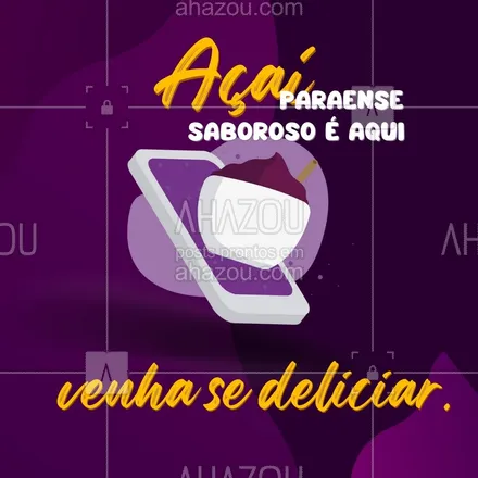 posts, legendas e frases de gelados & açaiteria para whatsapp, instagram e facebook: O sabor do verdadeiro açaí, venha se deliciar. 💜 #ahazoutaste #açaí #açaíteria #açaiteria #açaíparaense