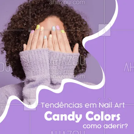 posts, legendas e frases de manicure & pedicure para whatsapp, instagram e facebook: As candy colors são repleta de cores e dão um toque mais doce para as unhas. Você pode fazê-las da seguinte maneira:
💅🏻 sequência de paleta de cores
💅🏻 degradês 
💅🏻 francesinha 
💅🏻 tons parecidos
💅🏻 cores diferentes em tons pastéis

E aí, qual é o seu método favorito? 🤩
#candycolor #nailart #AhazouBeauty #manicure  #nailsaloon  #unhas  #beleza 