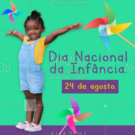 posts, legendas e frases de posts para todos para whatsapp, instagram e facebook: Feliz Dia da Infância! 🧒🧸 #diadainfância #infância #criança #crianças #dianacionaldainfância #ahazou