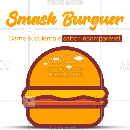posts, legendas e frases de hamburguer para whatsapp, instagram e facebook: Carnes super selecionadas, ingredientes frescos e muito amor no preparo são o segredo para preparamos o melhor smash burguer, especialmente para você. Venha provar e se apaixone por essa 8ª maravilha do mundo. #artesanal #burger #burgerlovers #ahazoutaste #hamburgueria #hamburgueriaartesanal #sabor #qualidade #opções #cardápio #smashburguer 