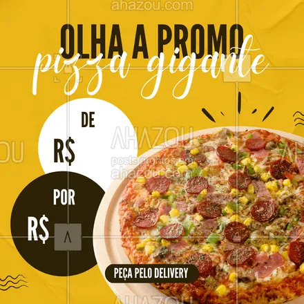 posts, legendas e frases de pizzaria para whatsapp, instagram e facebook: Uma promoção dessas você não pode deixar passar, hein! Peça já pelo delivery. #ahazoutaste #pizza  #pizzalife  #pizzalovers  #pizzaria #promoção #desconto #promo #pizzagigante #superpizza