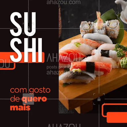 posts, legendas e frases de cozinha japonesa para whatsapp, instagram e facebook: Já experimentou? Há um cardápio com as melhores opções te esperando. ?

#Sushi #ComidaJaponesa #melhorsabor #Ahazou 
