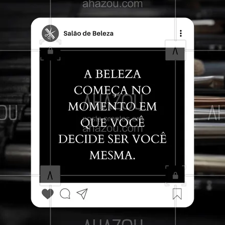 posts, legendas e frases de cabelo para whatsapp, instagram e facebook: A verdadeira beleza começa com a aceitação de quem você realmente é. Decidir ser você mesma é o primeiro passo para brilhar de dentro para fora. Aqui no salão, estamos prontos para realçar o que você já tem de mais incrível! 🌟💄

#BelezaAutêntica #AutoAceitação #SejaVocêMesma #BelezaNatural #ConfiançaEEstilo #AhazouBeauty  #hairstyle  #cabeleireiro 