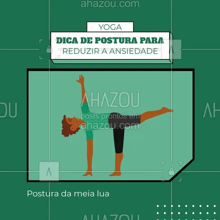 posts, legendas e frases de yoga para whatsapp, instagram e facebook: Uma postura que auxilia muito e é bem simples de fazer. Defina um lado (direito ou esquerdo) para ser o lado de apoio, você deverá se apoiar ao chão com a perna e a mão do mesmo lado. Mantendo o outro lado suspenso com a perna paralela ao chão e a mão suspensa para o alto. Aguarde um tempo e respire. #AhazouSaude #yoga #postura #namaste #viverbem #meditação