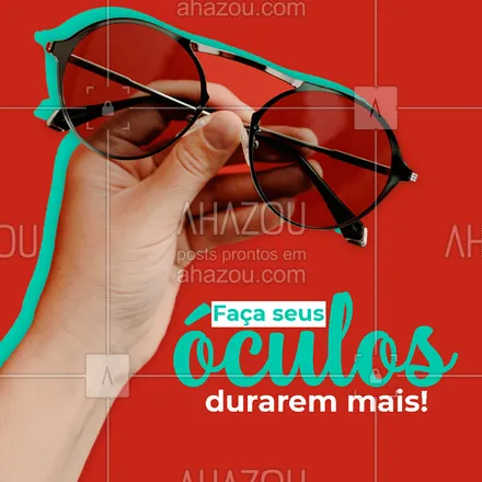 posts, legendas e frases de óticas  para whatsapp, instagram e facebook: Aprenda a fazer os seus óculos durarem muito mais! Confira as dicas✅😃 #dicas  #AhazouÓticas #oticas  #otica  #oculos  #oculosdegrau  #oculosdesol 