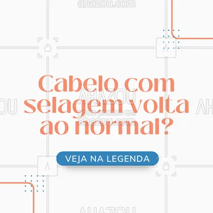 posts, legendas e frases de cabelo para whatsapp, instagram e facebook: Sim! É natural que após aproximadamente três meses, o cabelo perca o efeito da selagem e volte ao seu estado normal. Após esse período você pode repetir o procedimento, caso ache necessário. #AhazouBeauty #cabeleireiro  #cabelo  #cabeloperfeito  #hair  #hairstyle  #hairstylist  #hidratacao   #salaodebeleza #selagem #curiosidades