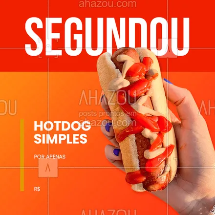 posts, legendas e frases de hot dog  para whatsapp, instagram e facebook: A melhor maneira de começar a sua semana é aproveitando a nossa promoção!
#hotdog #segundafeira #lanche #promocao #ahazoutaste 