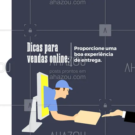 posts, legendas e frases de marketing digital, vendas online para whatsapp, instagram e facebook: Esse talvez seja o maior desafio de quem vende no digital, ter uma boa logística é tão importante quanto ter um bom produto. A experiência começa desde o preço do frete até a embalagem que o cliente receberá. Por isso, lembre-se de pensar em cada detalhe, afinal ao comprar o seu produto o cliente também leva a experiência da compra. 🛒 #AhazouMktDigital, #AhazouVendas #marketing #empreendedorismo #mktdigital  #empreendedorbrasil #dicasdemarketing #marketingdeestrategia