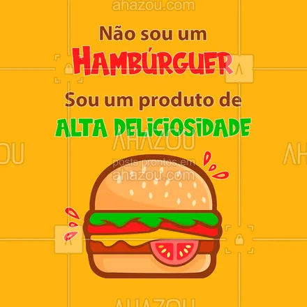 posts, legendas e frases de hamburguer para whatsapp, instagram e facebook: Hambúrguer é uma palavra muito simples para algo tão saboroso. Mas na falta de palavra melhor, a gente vai de hambúrguer. #ahazoutaste #burger #hamburgueria #ahazoutaste 
