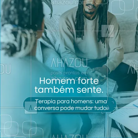 posts, legendas e frases de saúde mental para whatsapp, instagram e facebook: 🧠💬 Ser forte não significa carregar o mundo sozinho. Buscar ajuda é um ato de coragem e autoconhecimento. Vamos falar sobre isso? Agende sua sessão de terapia e descubra novas formas de lidar com seus desafios. 🌱
#SaúdeMental #TerapiaParaHomens #AhazouSaude #headspace #saudemental #viverbem #qualidadedevida #terapiaparahomem