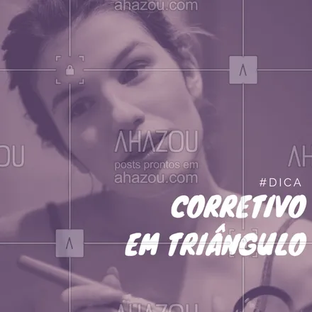 posts, legendas e frases de maquiagem para whatsapp, instagram e facebook: Aplique seu corretivo em forma de triângulo invertido abaixo dos seus olhos, desta forma o produto cobre suas olheiras sem prejudicar o contorno das maçãs do rosto ? #dicasdecorretivo #ahazoumake #maquiagem