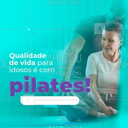 posts, legendas e frases de pilates para whatsapp, instagram e facebook: Venha fazer parte, entre em contato. #idosos #melhoridade #ahazousaude #pilates #workout #fitness 