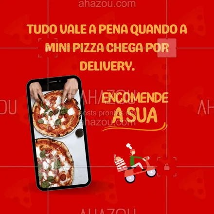 posts, legendas e frases de pizzaria para whatsapp, instagram e facebook: Seja uma, duas ou três, a mini pizza que vai salvar a sua noite está aqui, faça o seu pedido! 😉🍕
#minipizza #pizzabrotinho #ahazoutaste #pizza  #pizzalife  #pizzalovers  #pizzaria 