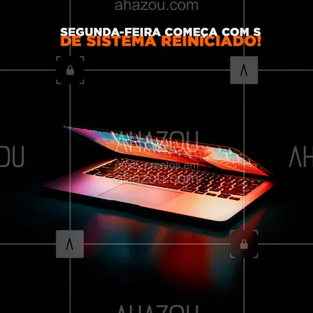 posts, legendas e frases de computadores, celulares & tablets para whatsapp, instagram e facebook: Nada de pane, hoje é dia de reiniciar nossos sistemas e garantir que a semana seja um sucesso? Quem mais vem com a gente? #segunda #AhazouTec   #AssistenciaTecnica  #tablets  #tecnologia  #assistencia  #AssistenciaCelular  #assistentetecnico  #celular  #celulares  #computador  #computadores  #eletrônicos  #tablet 