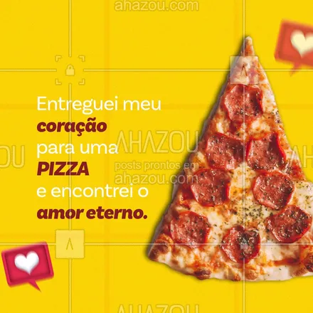 posts, legendas e frases de pizzaria para whatsapp, instagram e facebook: Pizzas são verdadeiros tesouros: nunca te decepcionam e ainda enchem o seu coração e o seu estômago! 💛
#ahazoutaste #pizza  #pizzalife  #pizzalovers  #pizzaria 