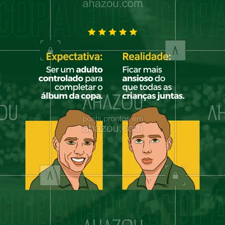 posts, legendas e frases de posts para todos para whatsapp, instagram e facebook: Sou só eu ou tem mais alguém que está com a ansiedade de 1000 crianças para ver o álbum da copa completinho? Kkkkkkk cada k é uma lágrima 🤣. #frasesmotivacionais #motivacionais #motivacional #quote #ahazou #meme #engraçado #álbum #copa #figurinhas #troca #copadomundo #álbumdacopa