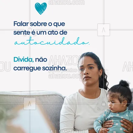 posts, legendas e frases de saúde mental para whatsapp, instagram e facebook: Guardar tudo pra si pode pesar demais. Se permita desabafar com alguém em quem confia ou busque ajuda profissional. 🧠
Falar é um passo importante pra se curar. 💬 #posparto #maesreais #psicologiaparamulheres #depressaopospartoexiste #falarsalva #voceimporta