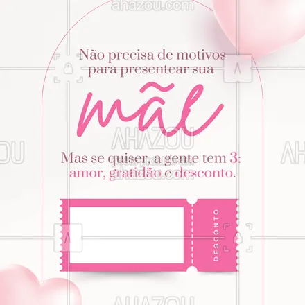 posts, legendas e frases de para whatsapp, instagram e facebook: Porque um gesto de carinho nunca é demais.
💳 Compre hoje com desconto especial e garanta um mimo que sua mãe nunca vai esquecer.
#CompreComAmor #DescontoEspecial #DiaDasMães2025 #SurpresaInesquecível