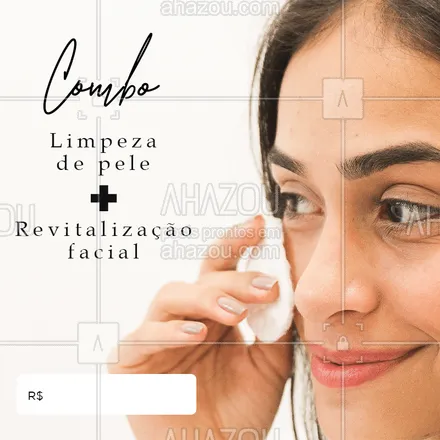 posts, legendas e frases de estética facial para whatsapp, instagram e facebook: Aproveite nosso combo! 
Limpeza de pele + Revitalização facial

#limpezadepele #ahazou #revitalização