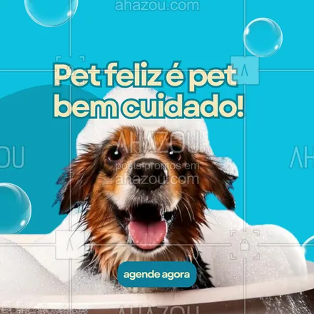 posts, legendas e frases de petshop para whatsapp, instagram e facebook: Seu pet merece o melhor! Um banho e tosa com carinho e segurança, onde ele sai renovado e muito mais feliz. Agende agora e garanta um momento de bem-estar para o seu amigo de quatro patas. 🛁✨ #PetFeliz #BanhoETosa #PetLimpinho #AhazouPet #petshop #serviçosdepetshop #banho #tosa