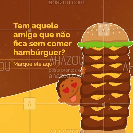 posts, legendas e frases de hamburguer para whatsapp, instagram e facebook: Bateu aquela vontade de comer hambúrguer? Marque aqui um amigo para se deliciarem com nossas maravilhosas receitas.
#artesanal #burger #burgerlovers #ahazoutaste #hamburgueria #hamburgueriaartesanal #marquealguém